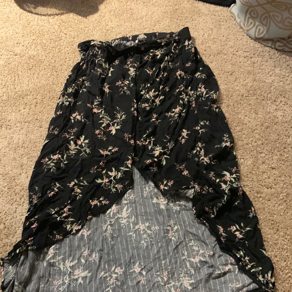 High low floral skirt